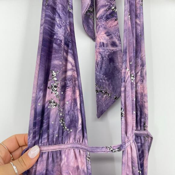 I.AM.GIA | Astora Mini Dress in Purple Y2K Fairy Bling Backless XL - Picture 7 of 13